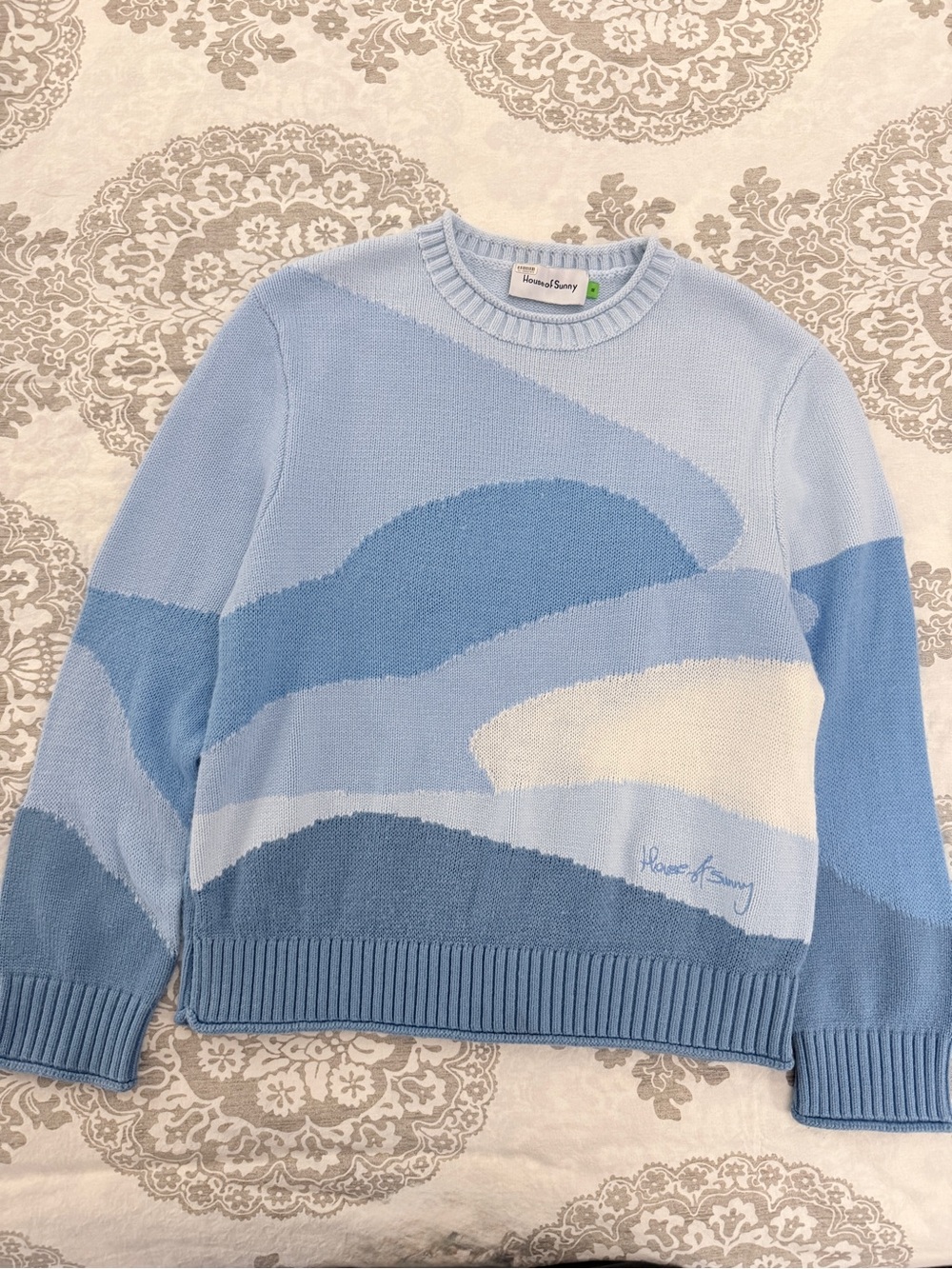 House of Sunny Blue Landscape Sweater Unisex Medium